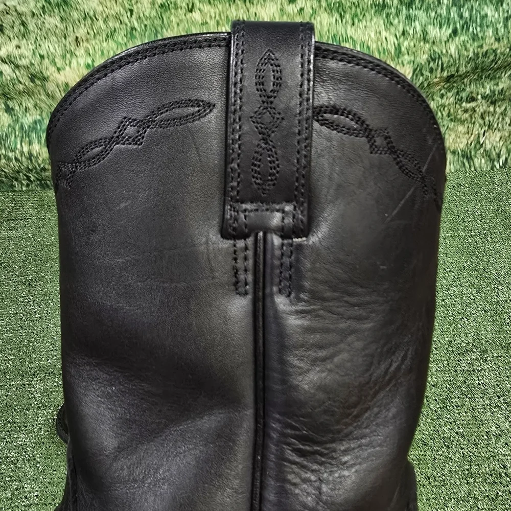 Ariat Heritage Roper Embroidered Leather Round Toe Mens Boots Size 7.5 LIKE NEW